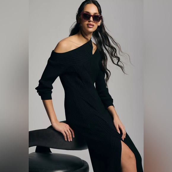 Anthropologie Moon River One-Shoulder Cutout Dress - Picture 2 of 5